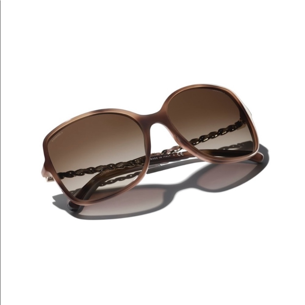 CHANEL Brown Gradient Oversized Square Sunglasses - Picture 11 of 15